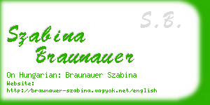 szabina braunauer business card